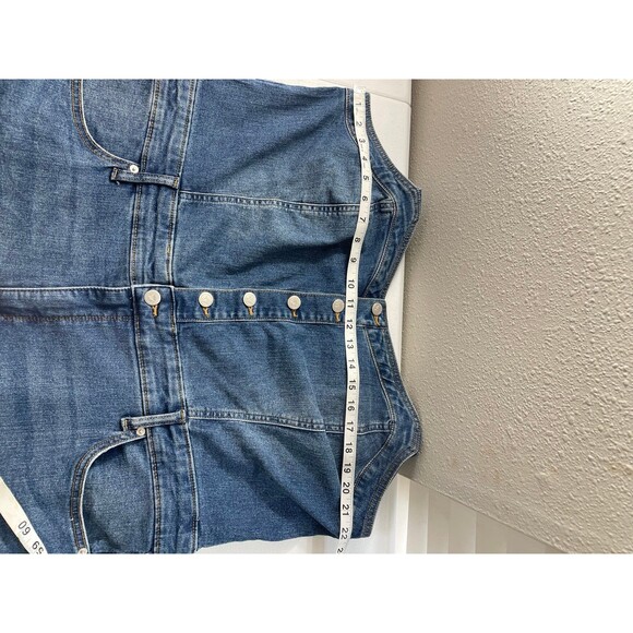 Jessica Simpson Plus Size 18W Denim Jumpsuit Overalls Wide Leg Stretch Jean - Picture 10 of 10